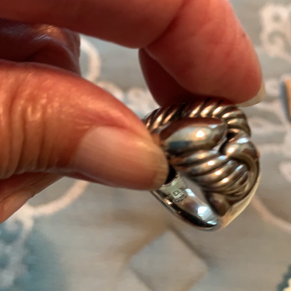 David Yurman woven cable sterling silver ring - Picture 7 of 8